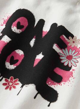 Sweat-shirt Name It Kory blanc pour fille