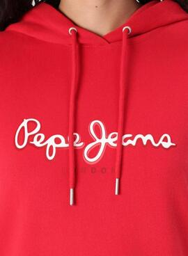 Sweatshirt Pepe Jeans Maddy rouge pour femme