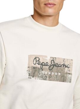 Sweatshirt Pepe Jeans Dalter Crew blanc pour homme