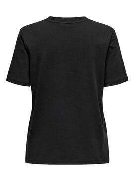T-shirt Only Monja noir pour femme