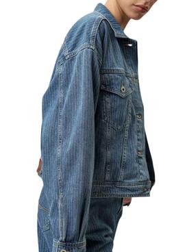 Veste en jean à rayures Pepe Jeans pour femme