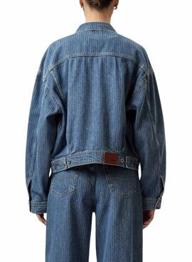 Veste en jean à rayures Pepe Jeans pour femme