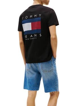 T-shirt Tommy Jeans Flag noir pour homme