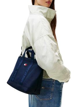 Sac à main Tommy Jeans Daily Mini Tote bleu marine pour femme