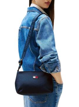 Sacs d'épaule quotidiens Tommy Jeans en bleu marine pour femmes