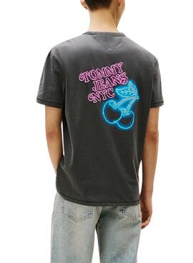 T-shirt Tommy Jeans Novelty gris pour homme