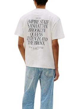 Maillot Tommy Jeans New York blanc pour homme