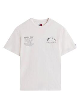 Maillot Tommy Jeans New York blanc pour homme