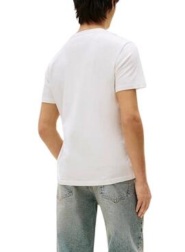 T-shirt Tommy Jeans Slim Pop blanc pour homme