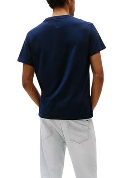 T-shirt Tommy Jeans Slim Pop bleu marine pour homme