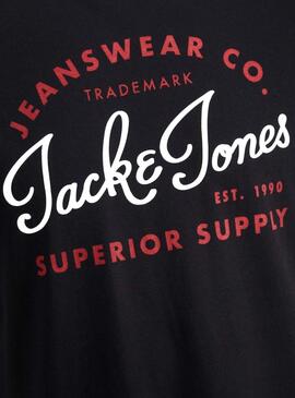 T-Shirt Jack and Jones Logo Noir Homme
