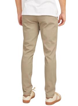 Pantalon chino Jack and Jones Marco beige pour homme