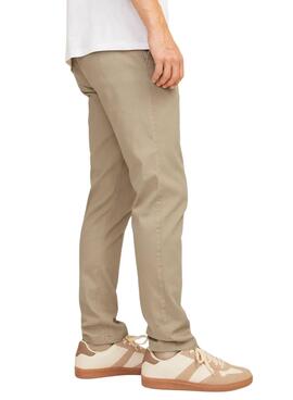 Pantalon chino Jack and Jones Marco beige pour homme