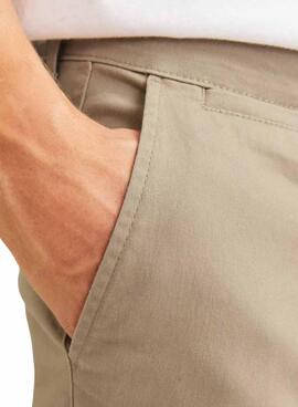Pantalon chino Jack and Jones Marco beige pour homme