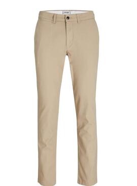 Pantalon chino Jack and Jones Marco beige pour homme