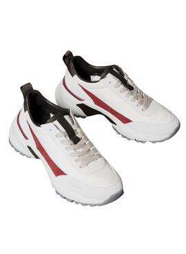 Baskets Calvin Klein Jeans Hike Runner blanc pour femme.