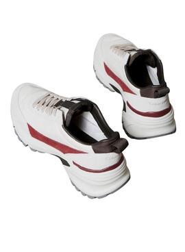 Baskets Calvin Klein Jeans Hike Runner blanc pour femme.