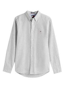 Chemise Tommy Jeans Oxford slim à rayures bleues pour homme