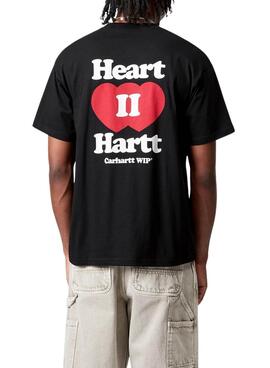 T-shirt Carhartt Heart noire pour homme.