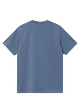 T-shirt Carhartt American Script bleue pour homme