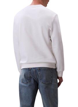 Sweat-shirt Calvin Klein Jeans Bauhaus blanc pour homme