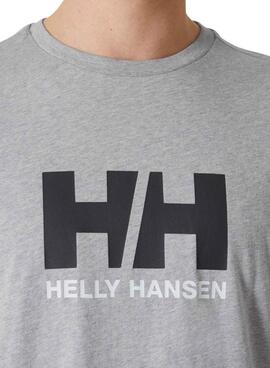 T-shirt Helly Hansen Logo gris pour homme