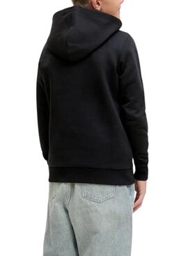 Sudadera con capucha Jack and Jones Geplas negra para niño