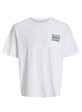 T-shirt Jack and Jones Wobly blanc pour enfant