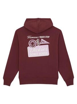 Sweatshirt Dickies Donut grenat pour homme.