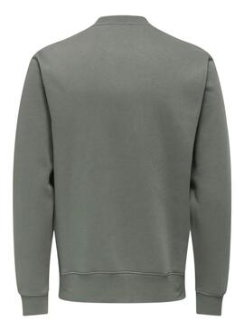 Sweat à capuche Only and Sons Dawson vert pour homme