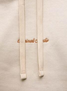 Sweat à capuche Jack and Jones Norrebo beige pour homme