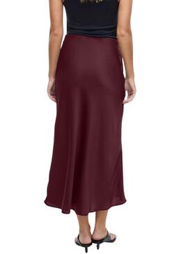 Jupe Vila Viellette grenat pour femme