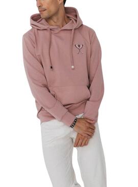 Sweat-shirt Le Poulpe Palas rose poudré pour homme