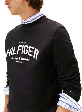 Sweatshirt Tommy Hilfiger Arch noire pour homme