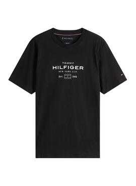 T-shirt Tommy Hilfiger Stack noir pour homme