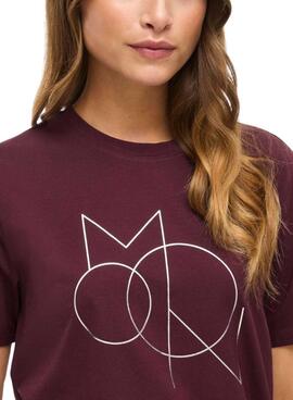 T-shirt Vila Vinora grenat avec impression pour femme