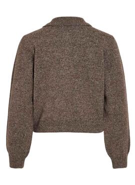 Veste en tricot marron pour femme de la marque Vila Virava