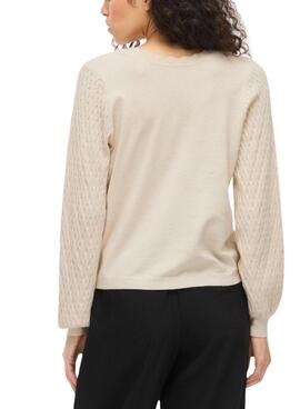 Maillot réversible beige pour femme Vila Viemi.