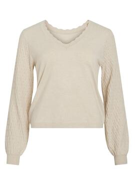 Maillot réversible beige pour femme Vila Viemi.