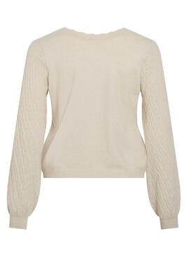 Maillot réversible beige pour femme Vila Viemi.