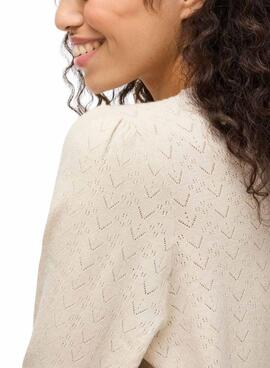 Maillot Vila Viemi beige pour femme.