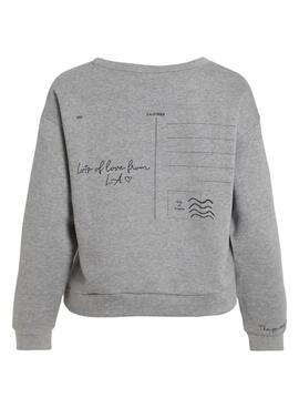 Sweat-shirt Vila Vimaldea gris pour femme