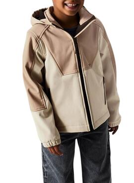 Coupe-vent Name It Alfa08 Softshell beige enfant