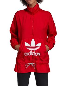 Coupe-vent Adidas Rouge pour Femme