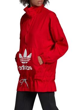 Coupe-vent Adidas Rouge pour Femme