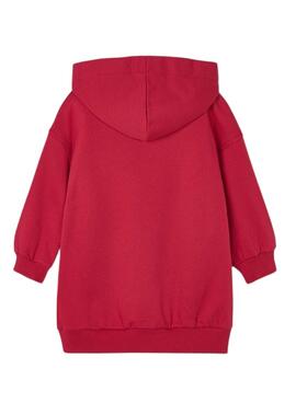 Robe en velours à capuche rouge pour fille de la marque Mayoral