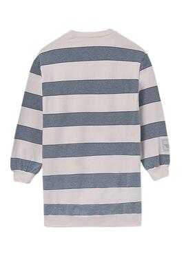Robe à rayures grises Mayoral pour fille