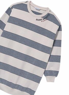 Robe à rayures grises Mayoral pour fille