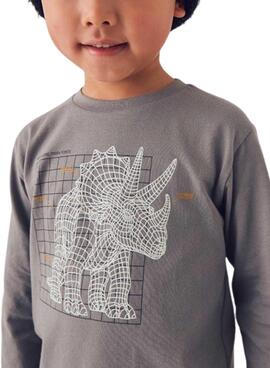 Maillot interactif gris dinosaure pour enfant Mayoral