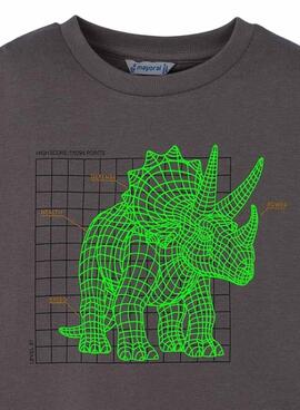 Maillot interactif gris dinosaure pour enfant Mayoral